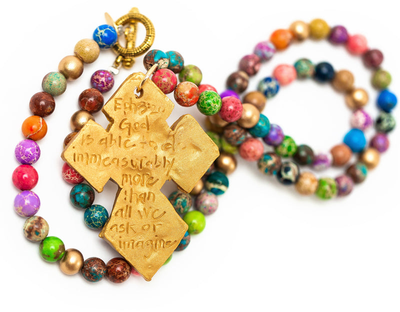 Multi-colored Sea Jasper with Amy Cross