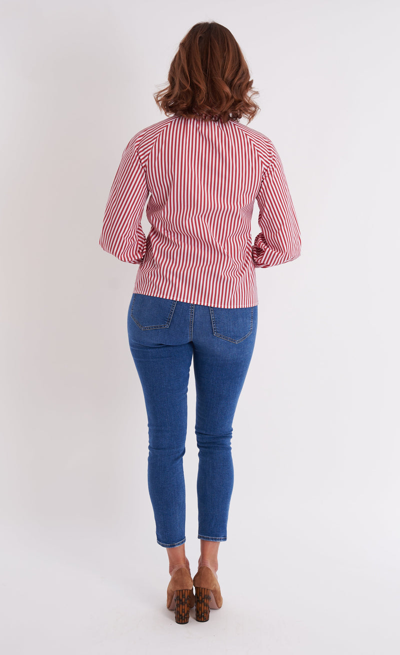 Frau Blouse - Mulberry Stripe
