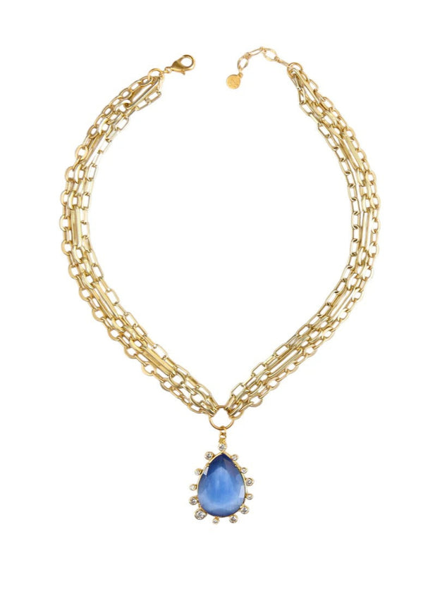 Soléa Pendant Necklace in Periwinkle Blue