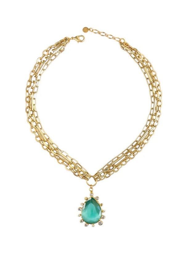 Soléa Pendant Necklace in Emerald