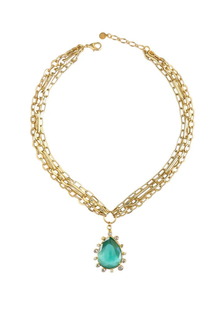 Soléa Pendant Necklace in Emerald