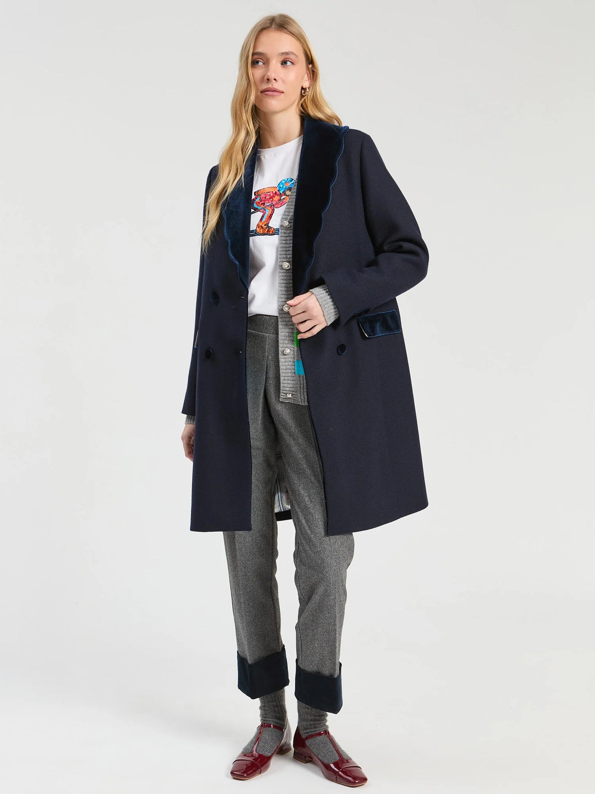 Navy Loretta Coat