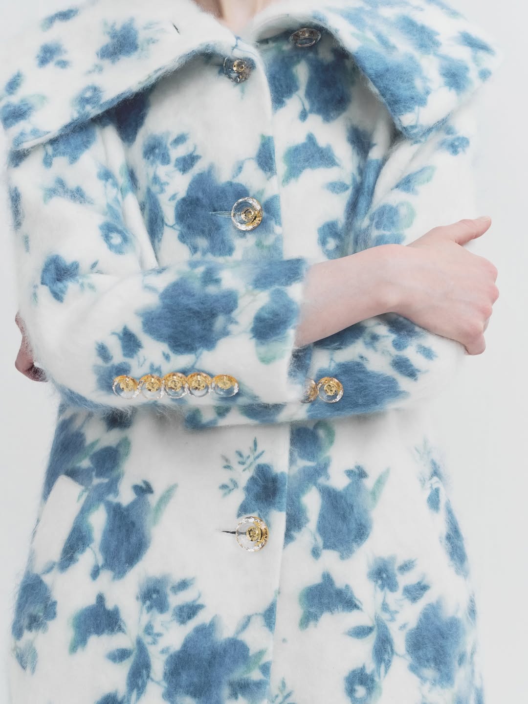 Wool Shaggy Flower Coat
