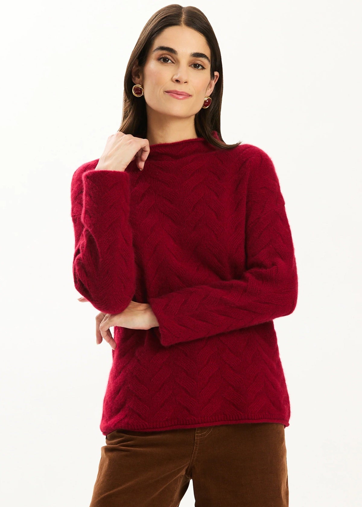 Gracie Cashmere Basketweave Sweater