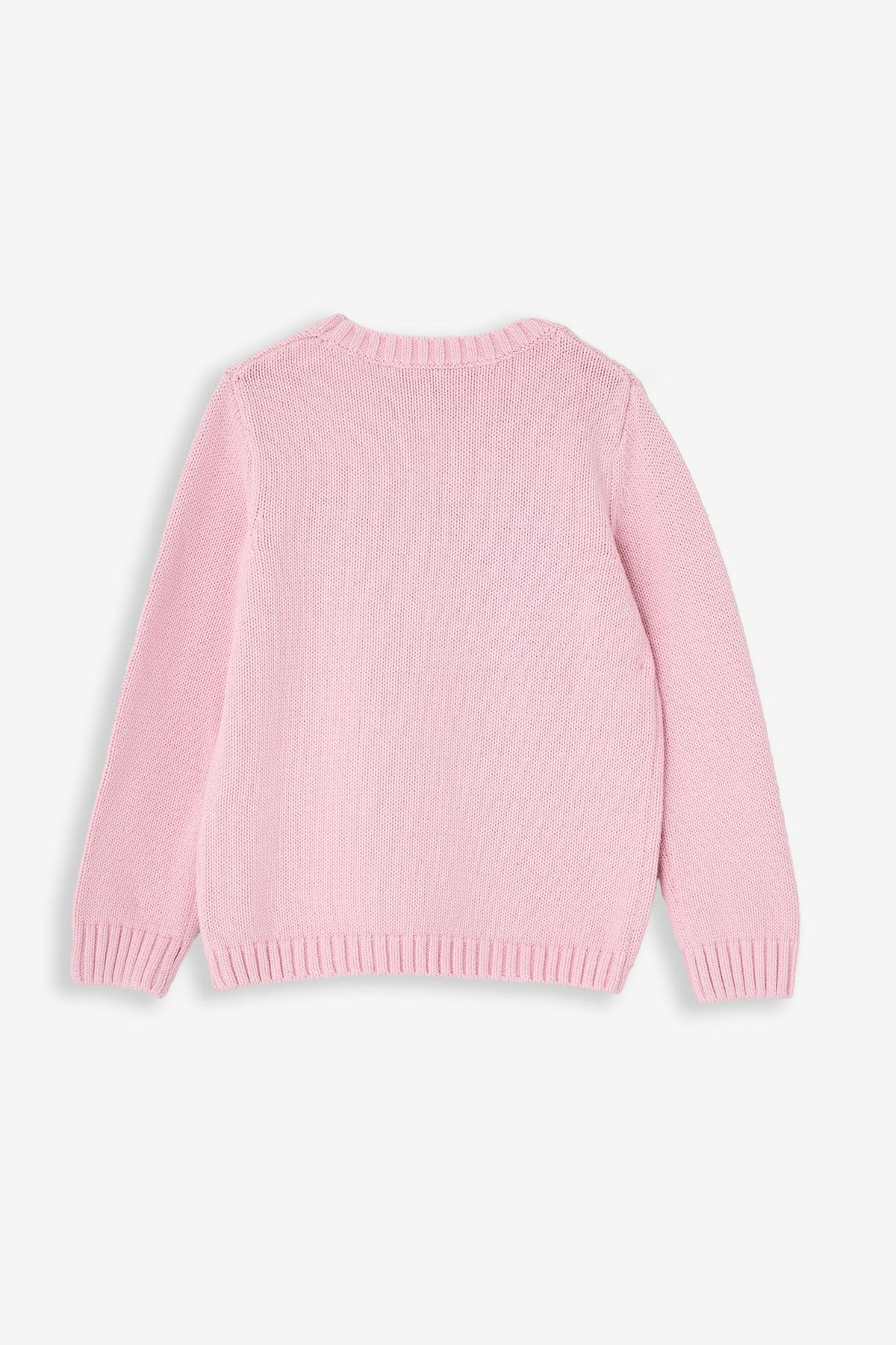 Pink Casual Crew Flag Sweater