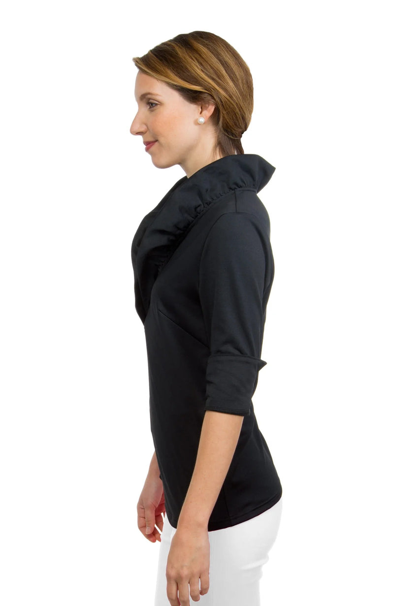 Jersey Ruffneck Top - Solid