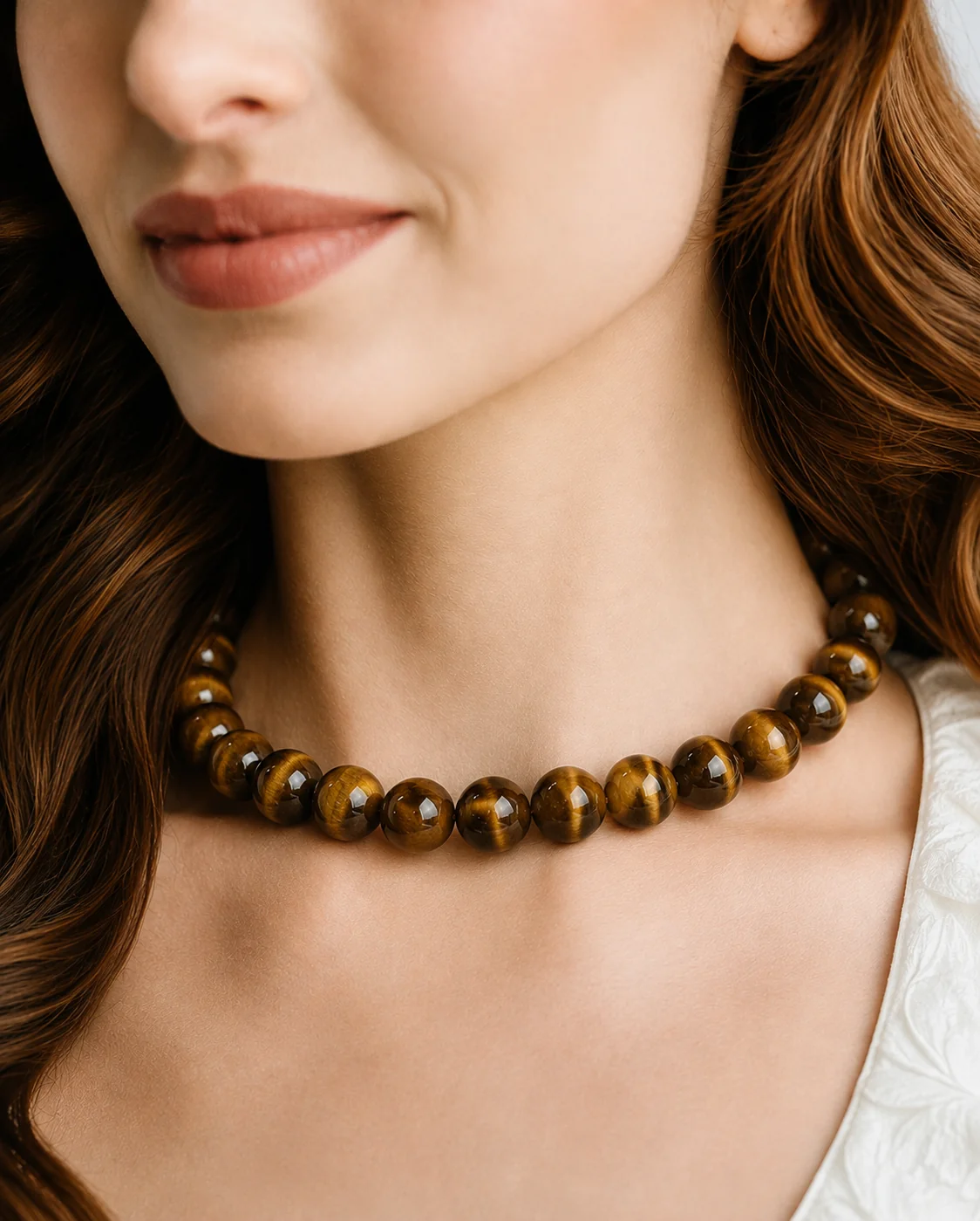 14mm beaded necklace
