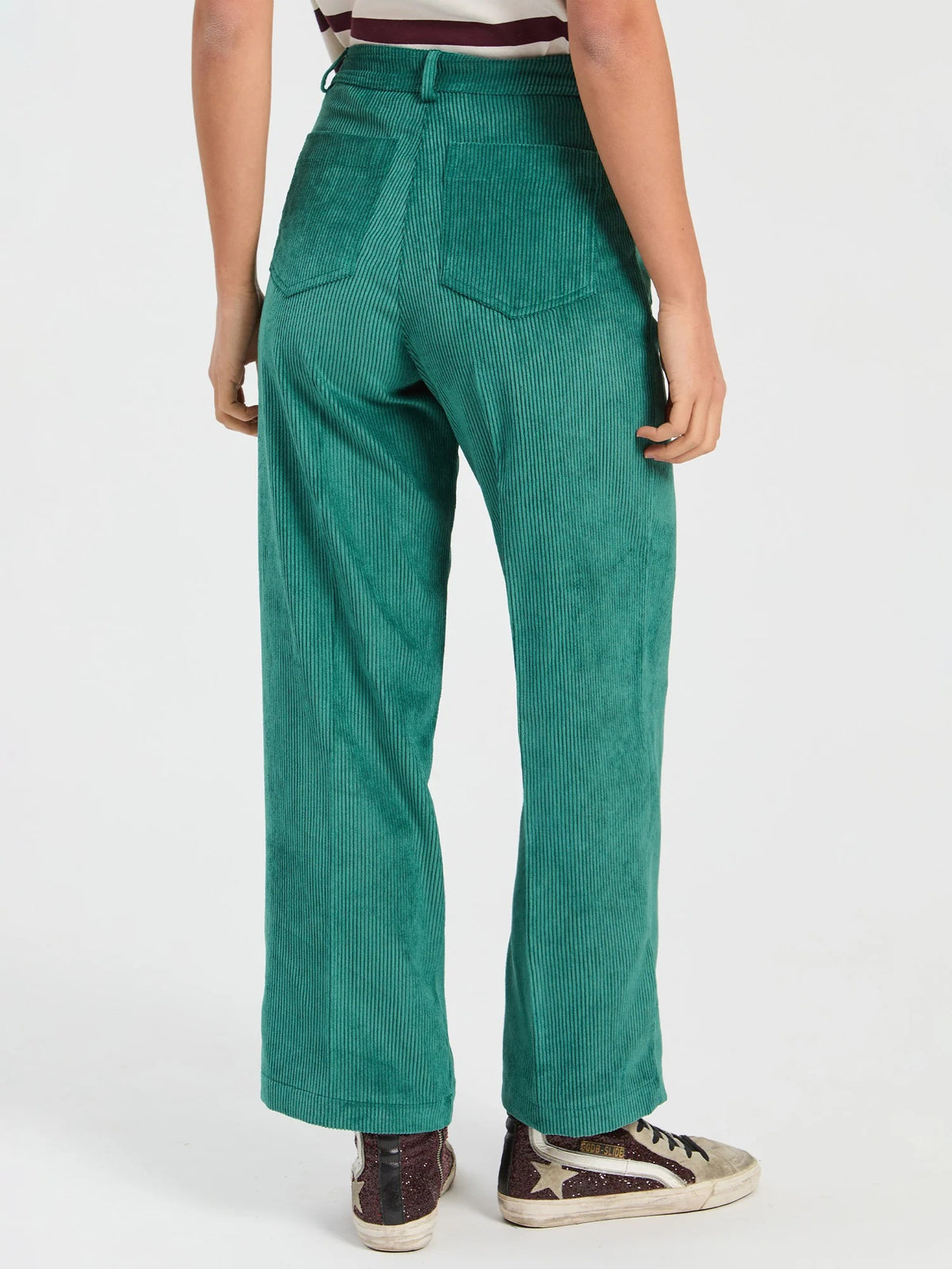 Donatella Green Corduroy Trousers