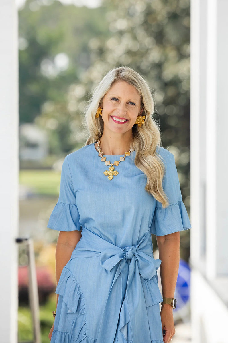 18" Diamond Crazy Lace with Elaina Cross