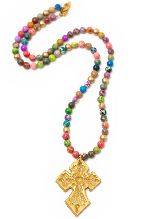 Multi-colored Sea Jasper with Amy Cross