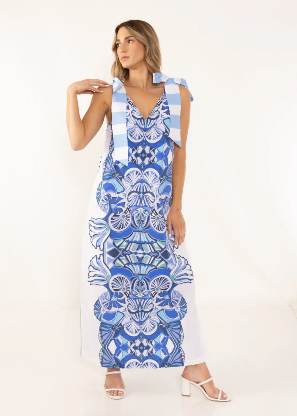 lapis maxi dress Blue Lapis Beaufort Long Dress – Ginger Howard Selections