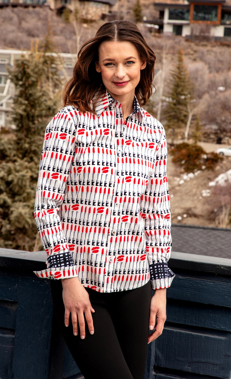 Lipstick Print Rome Shirt