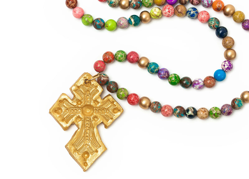 Multi-colored Sea Jasper with Amy Cross