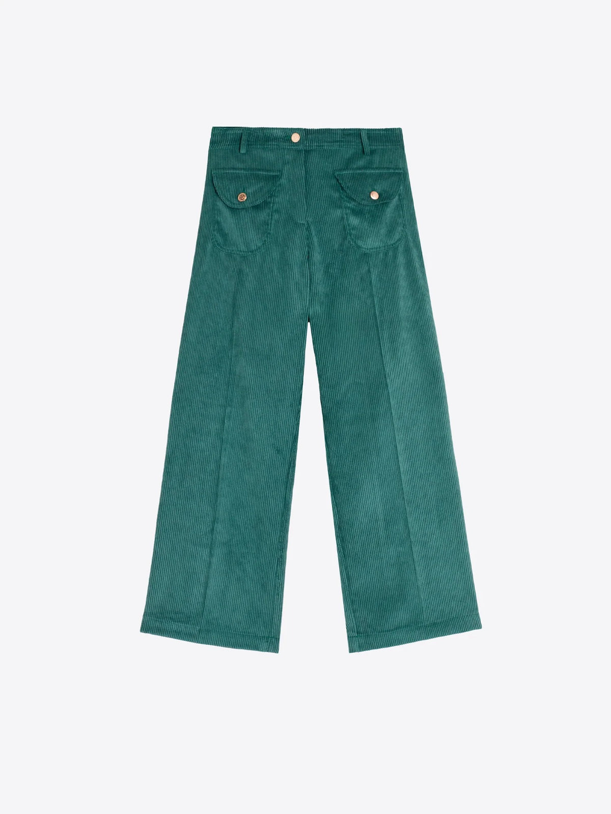 Donatella Green Corduroy Trousers