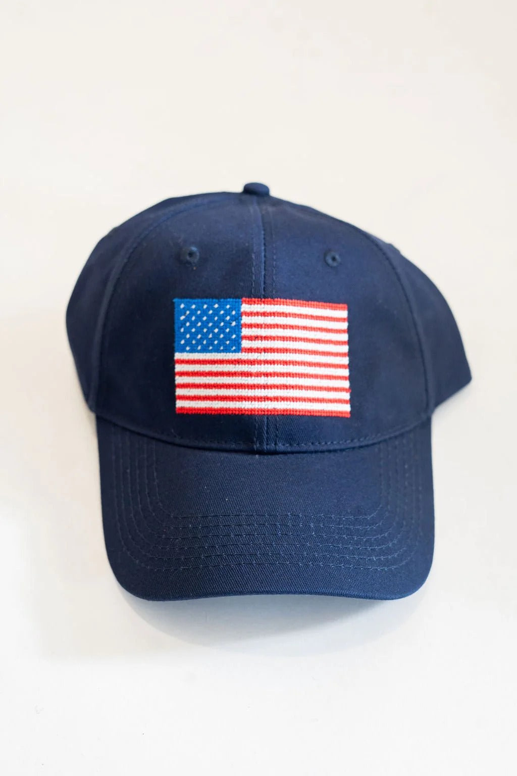 American Flag Needlepoint Hat