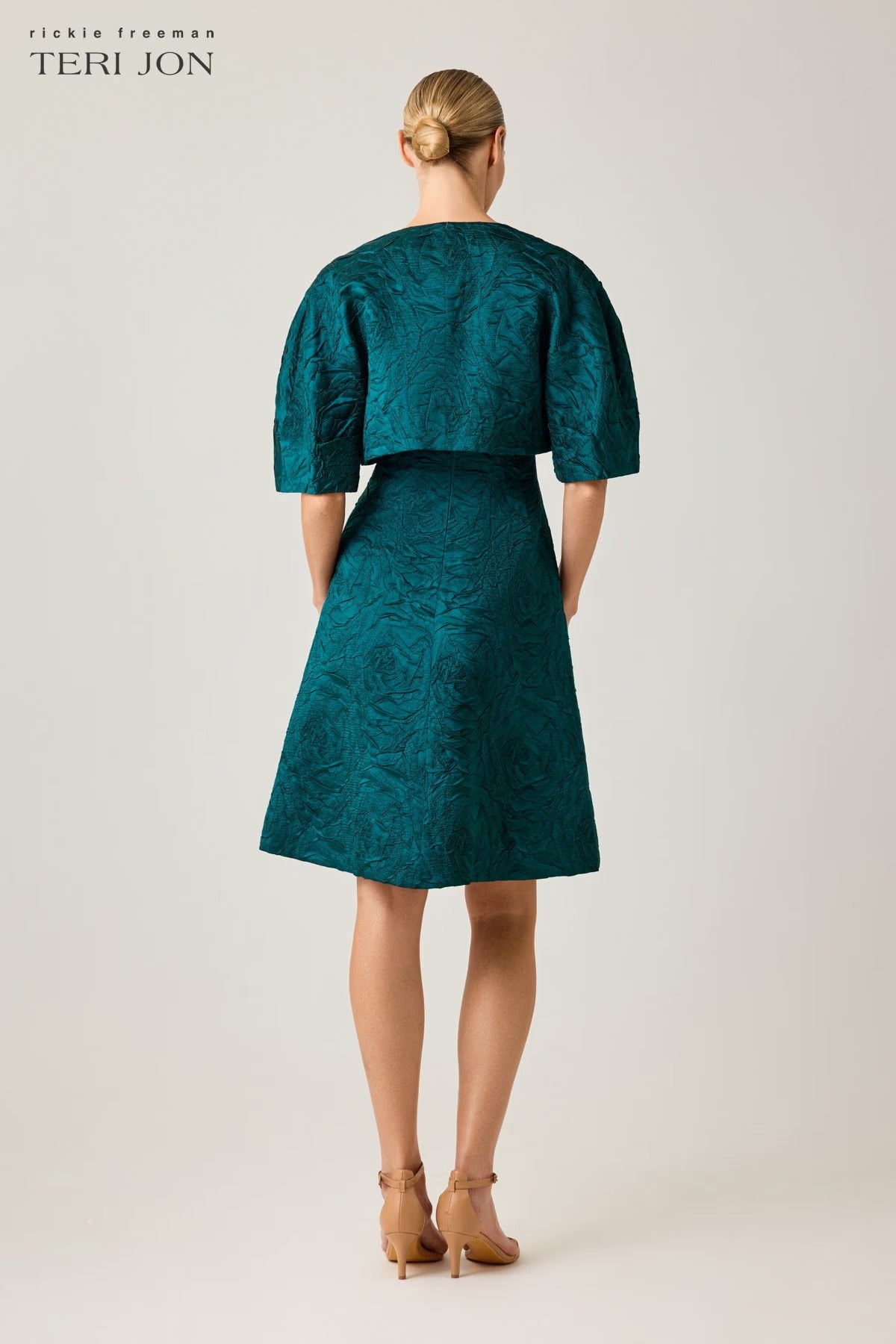 Jacquard Embossed Bolero Jacket