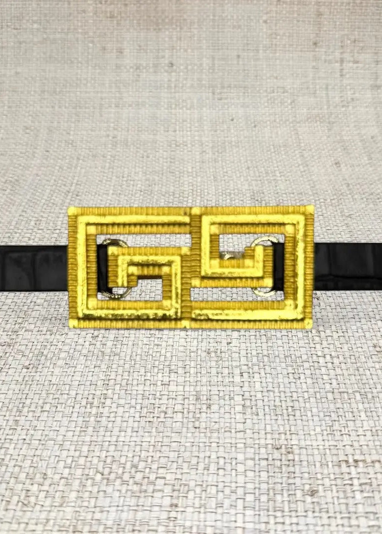 Gold Origional Greek Key Belt Buckle