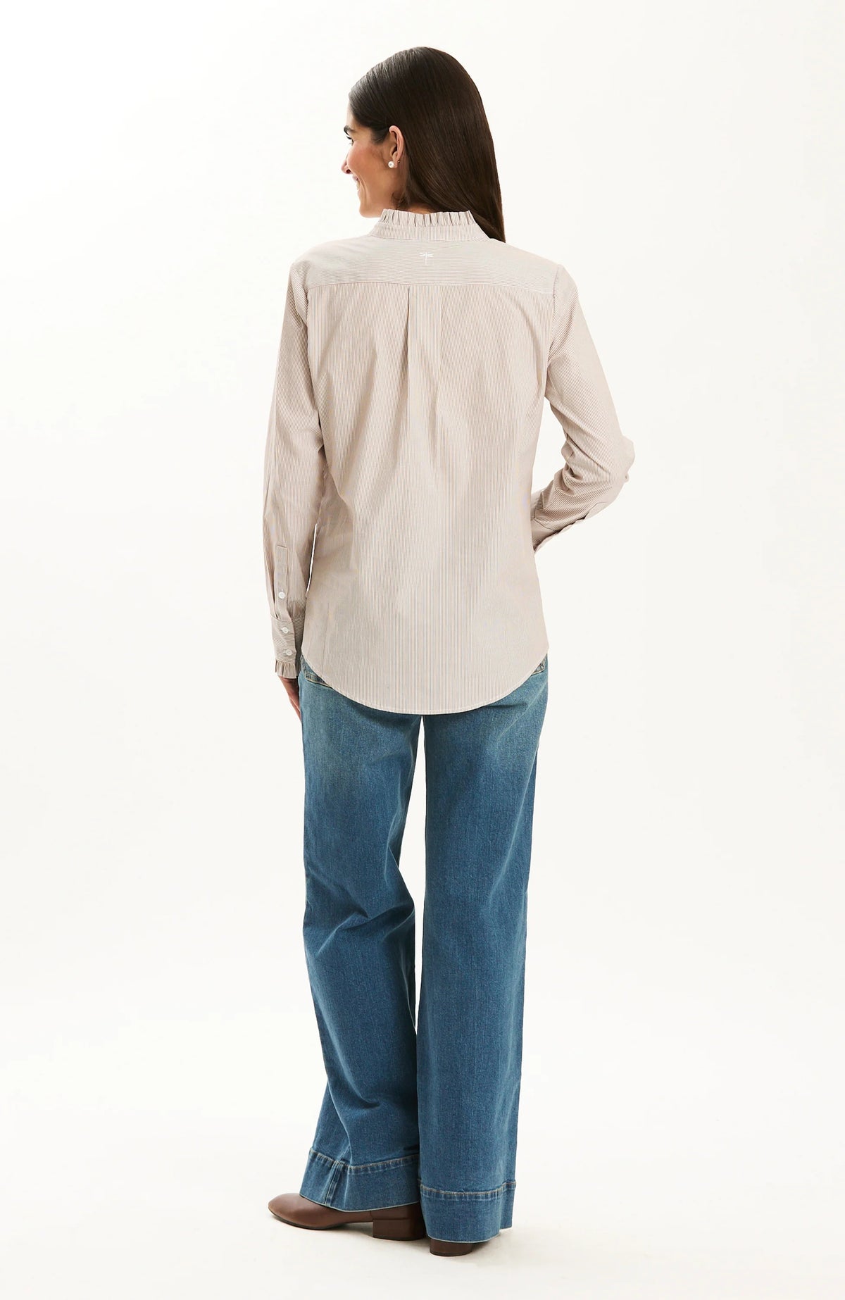 Peggy Ruffle Stripe Shirt