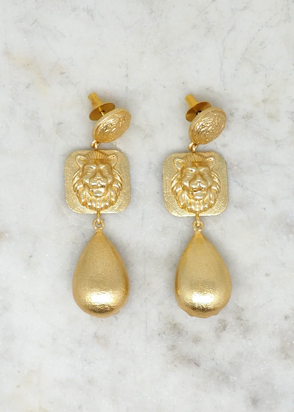 Lion Teardrop Earring