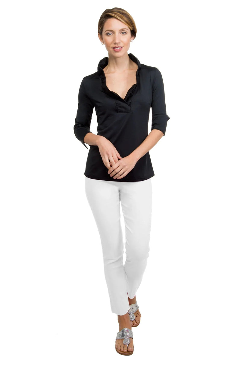 Jersey Ruffneck Top - Solid