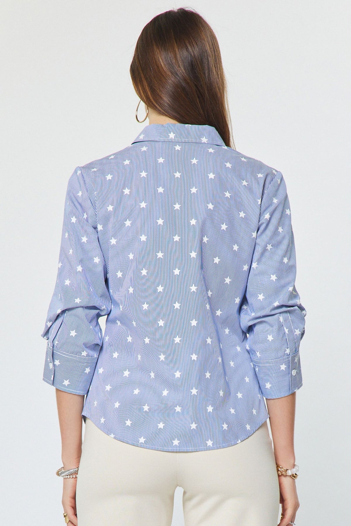 Stripes and Stars Button Down Blouse
