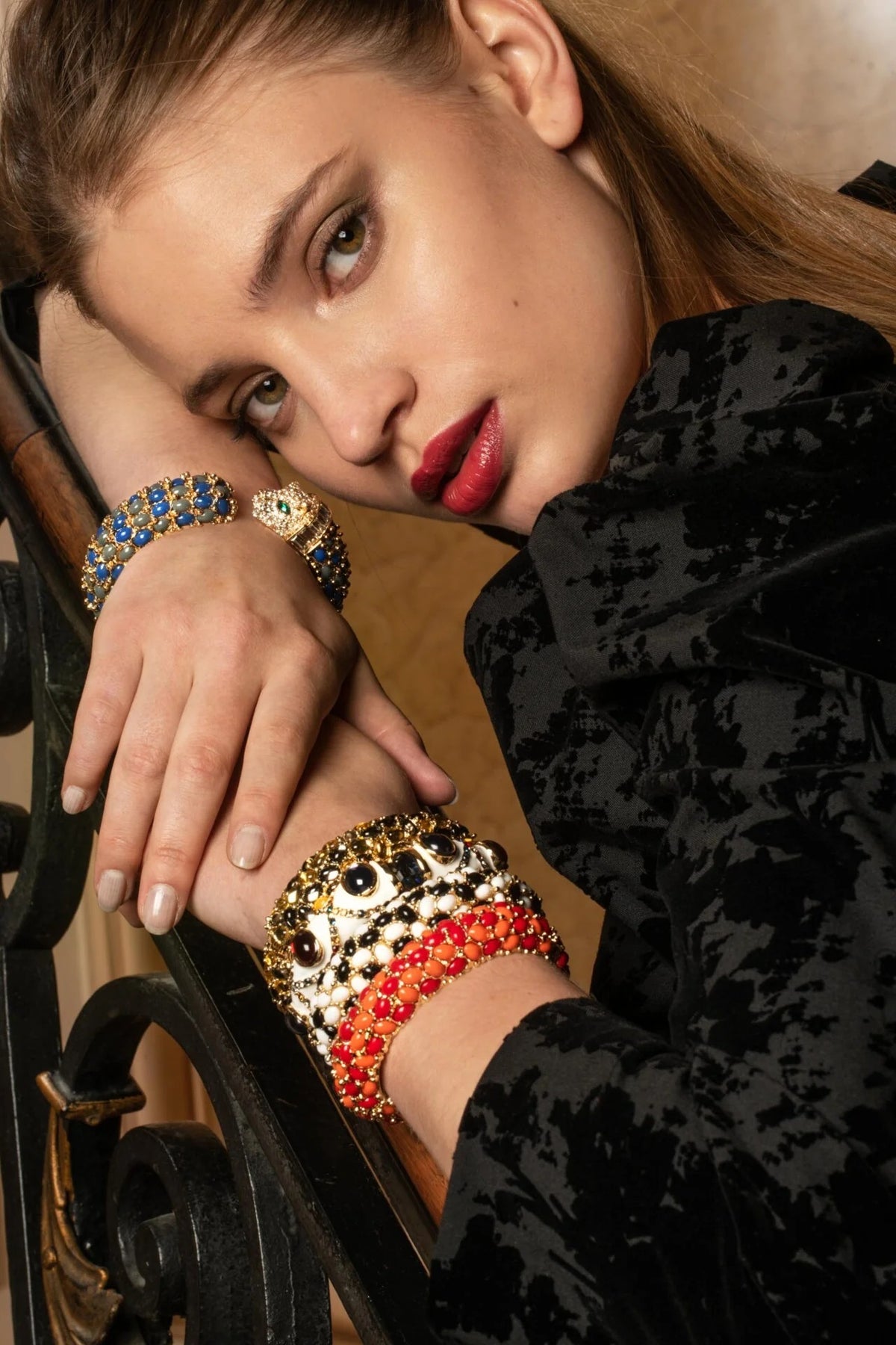 Jeweled Tiger Bracelet - 2 Colors