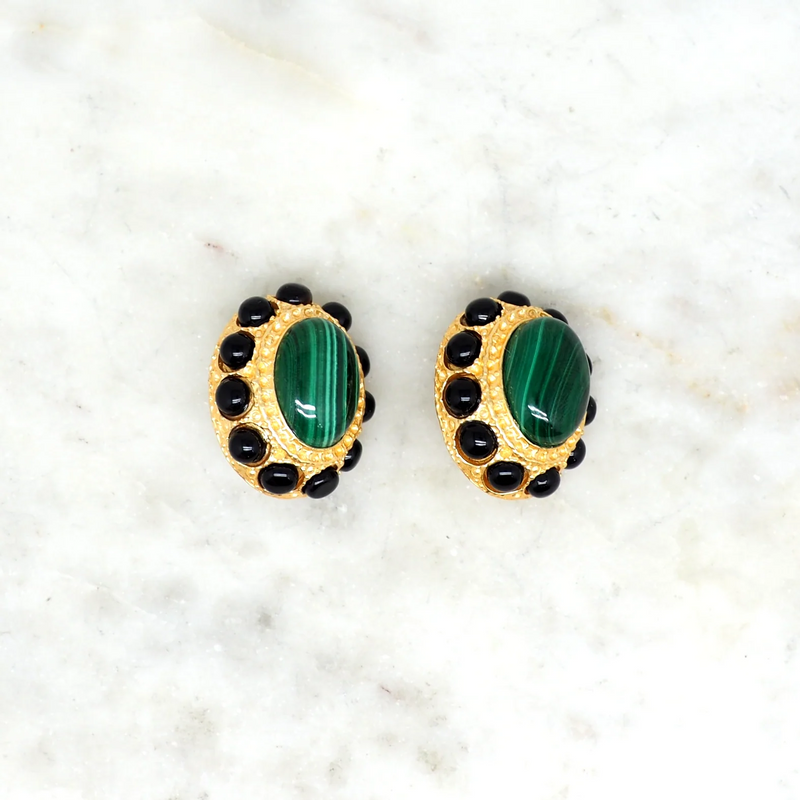 Beatrice Jeweled Clip Earrings