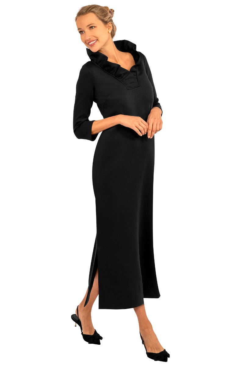 Ruffneck Maxi Dress - 3 Colors XS Black