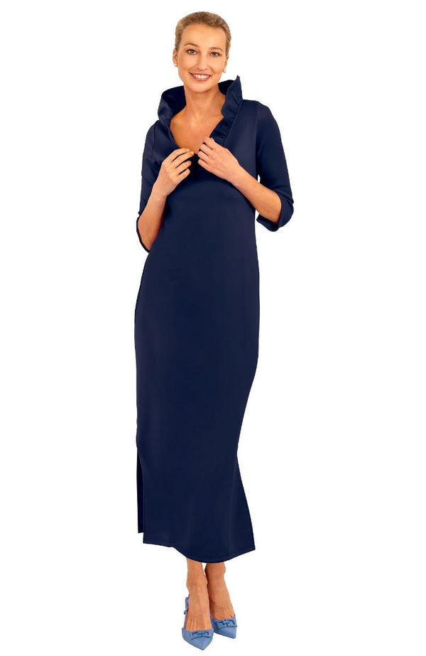 Ruffneck Maxi Dress - 3 Colors XS Navy