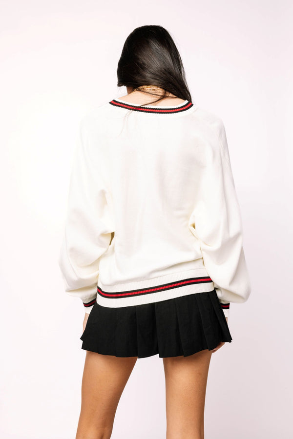 UGA V-Neck Mascot Sweater