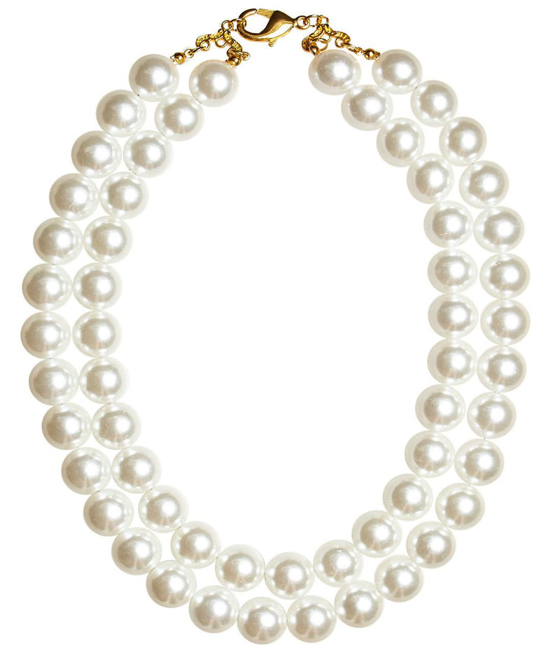 Double Birdie Pearl Necklace