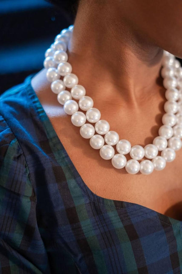 Double Birdie Pearl Necklace