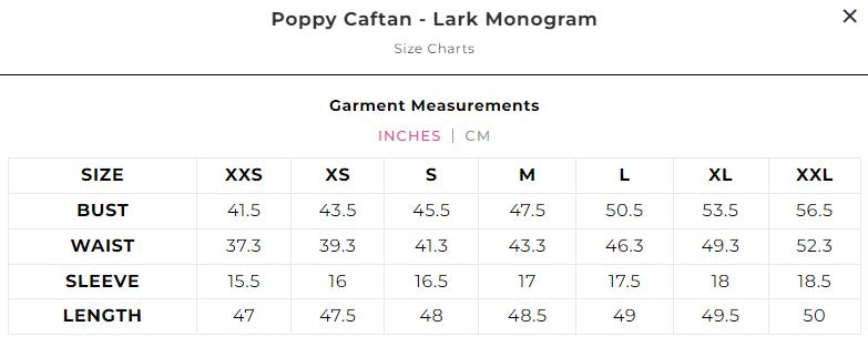 Poppy Caftan - Lark Monogram