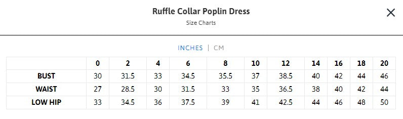 Ruffle Collar Poplin Dress