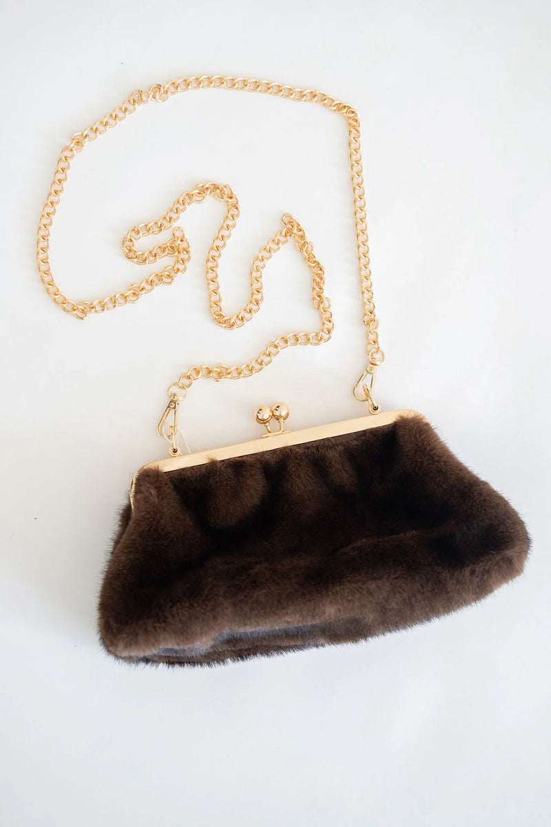 Sarah Faux Fur Clutch