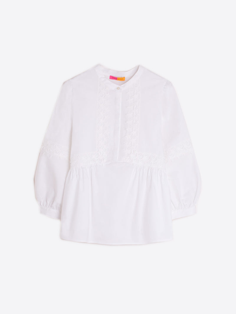 Jolie White Poplin Shirt