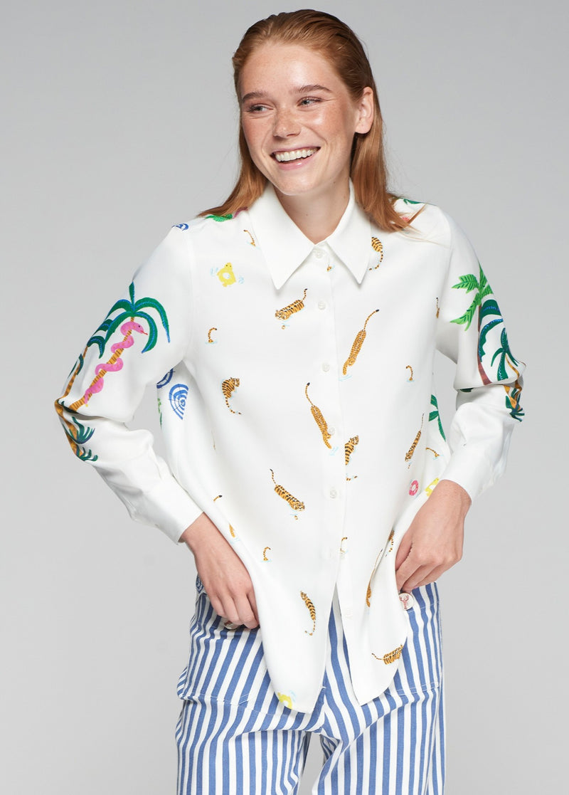 Mafalda Swimming Pool Print Shirt