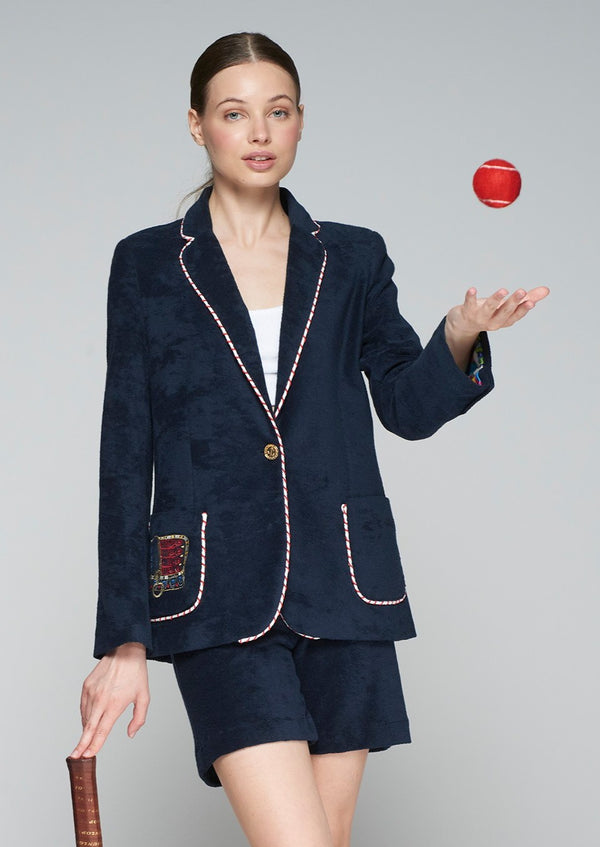 Navy Riva Plush Blazer