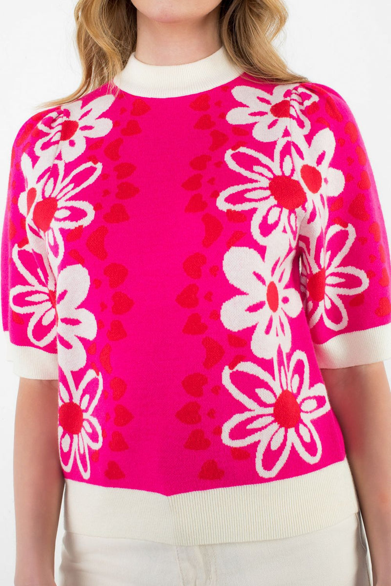 Flower Knit Sweater