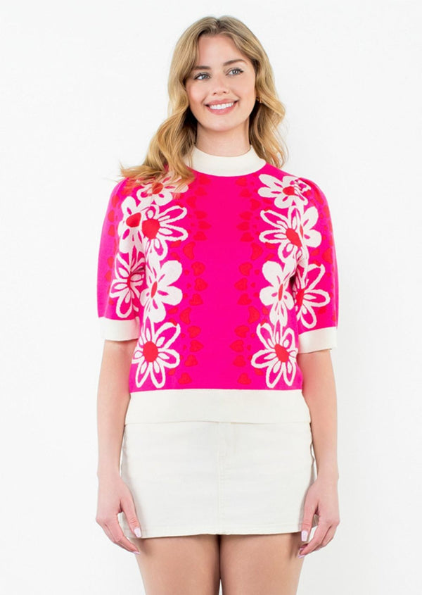 Flower Knit Sweater