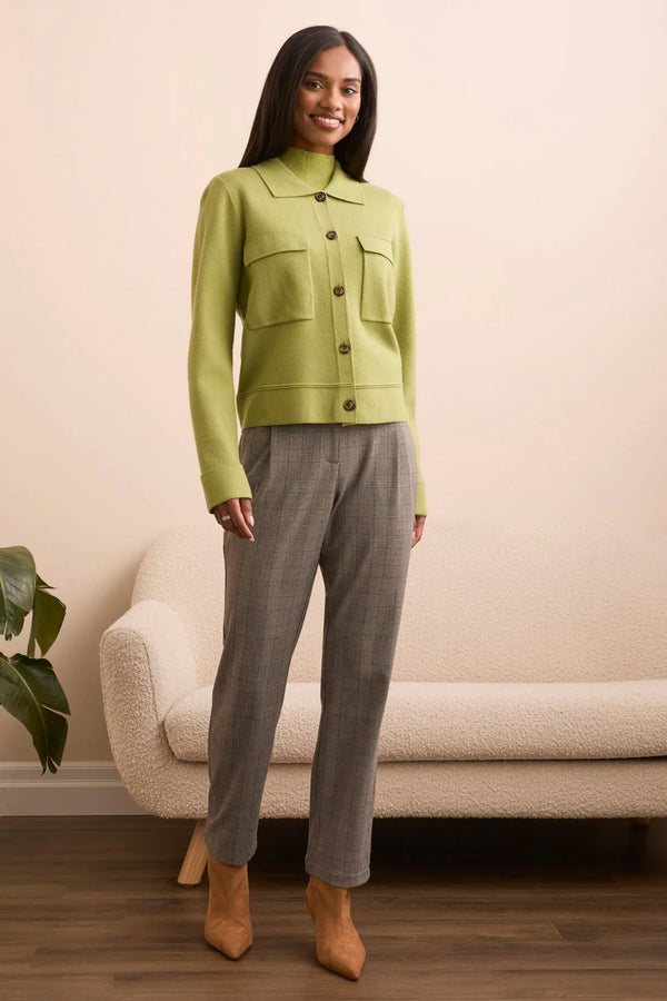 Double Knit Collared Cardigan