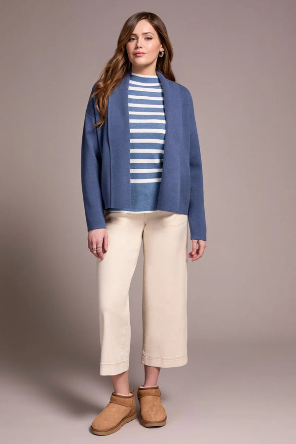 Double Knit Shawl Collar Coatigan