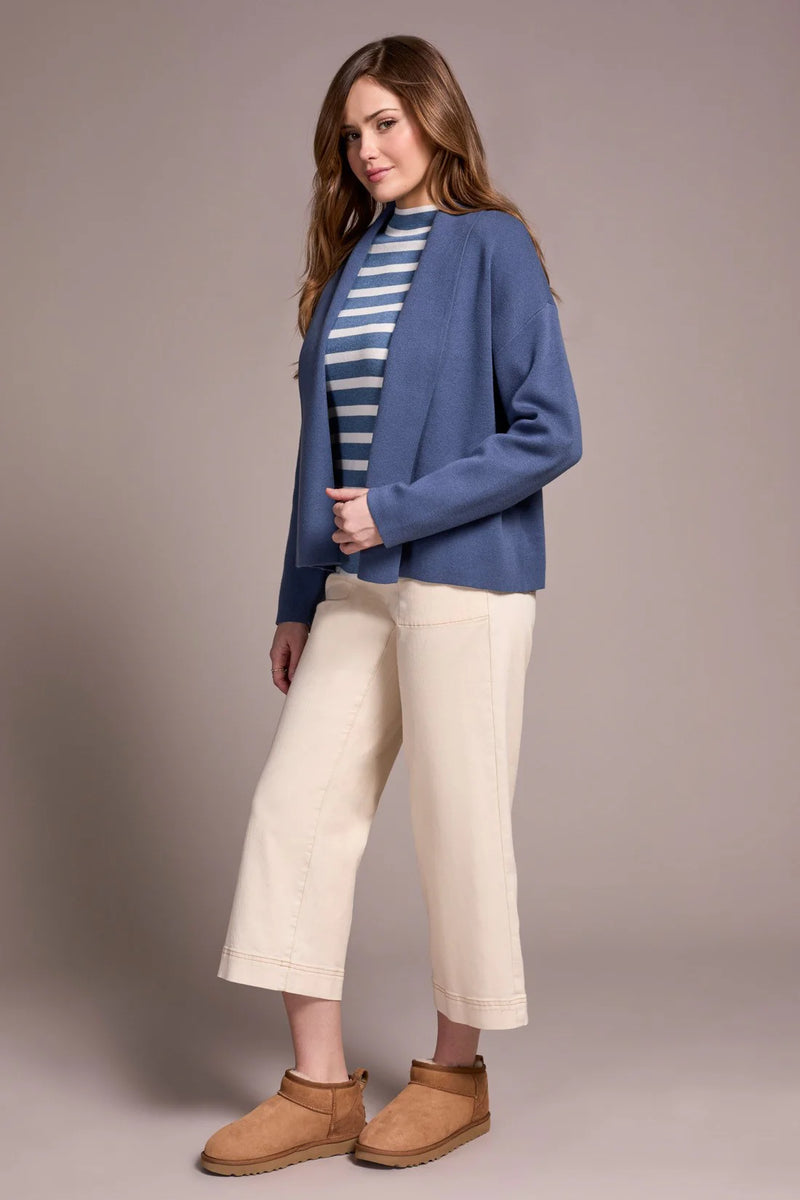 Double Knit Shawl Collar Coatigan