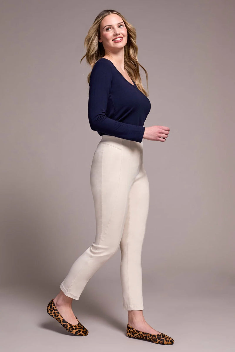 Pull On Ankle Pant - Moonstone