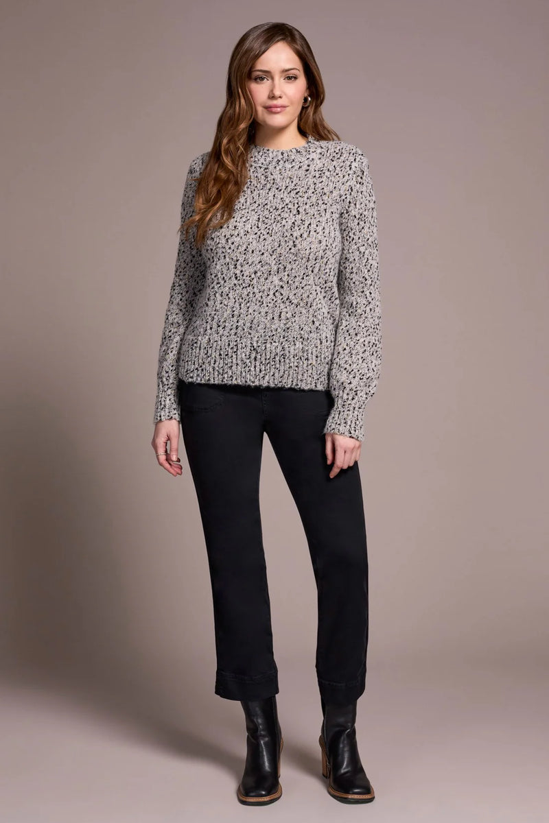 Novelty Mix Long-Sleeve Mock Neck Sweater