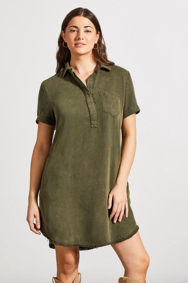 Pop Over Shirt Dress w/ Pockets