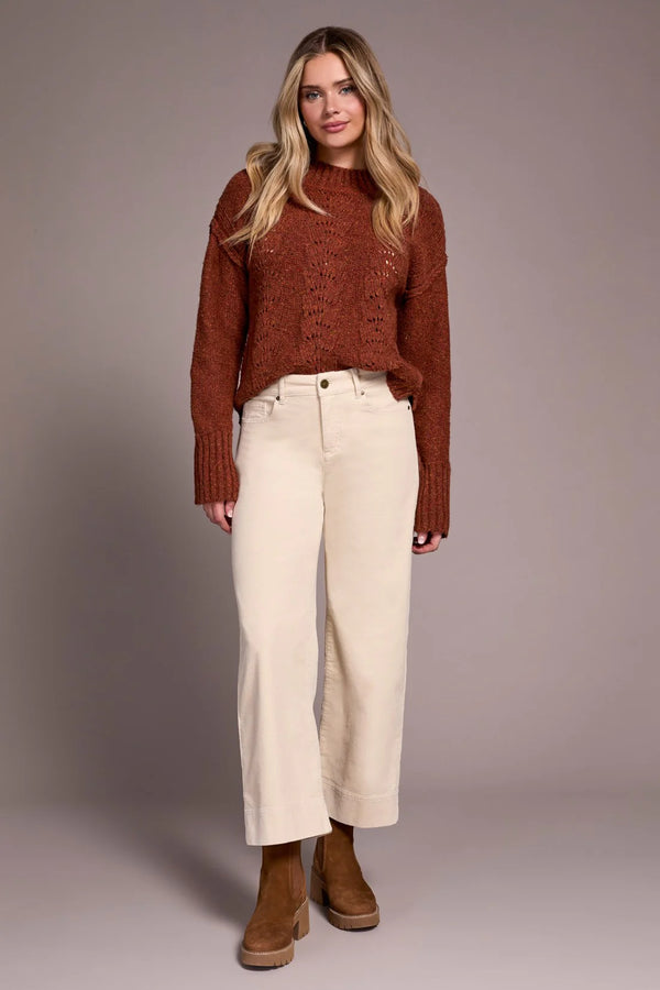 Soft Stretch Cordoroy High Rise Ankle Pant