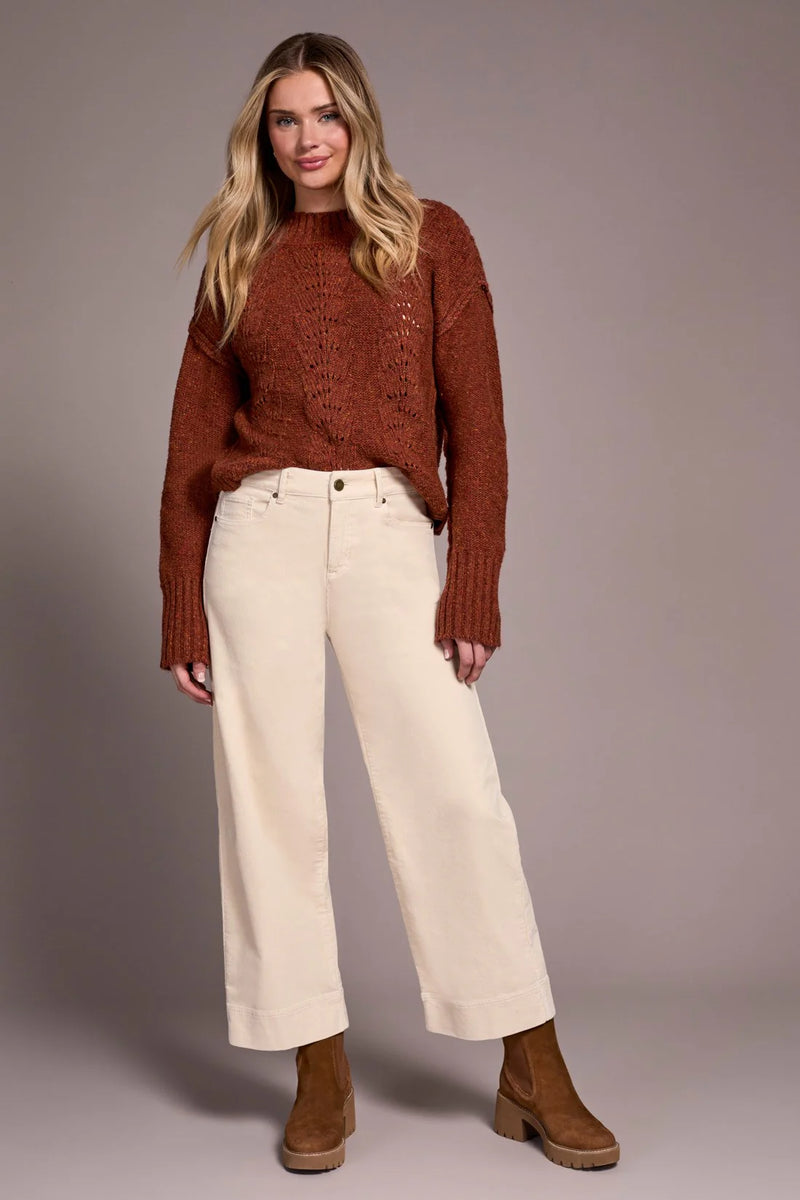 Soft Stretch Cordoroy High Rise Ankle Pant