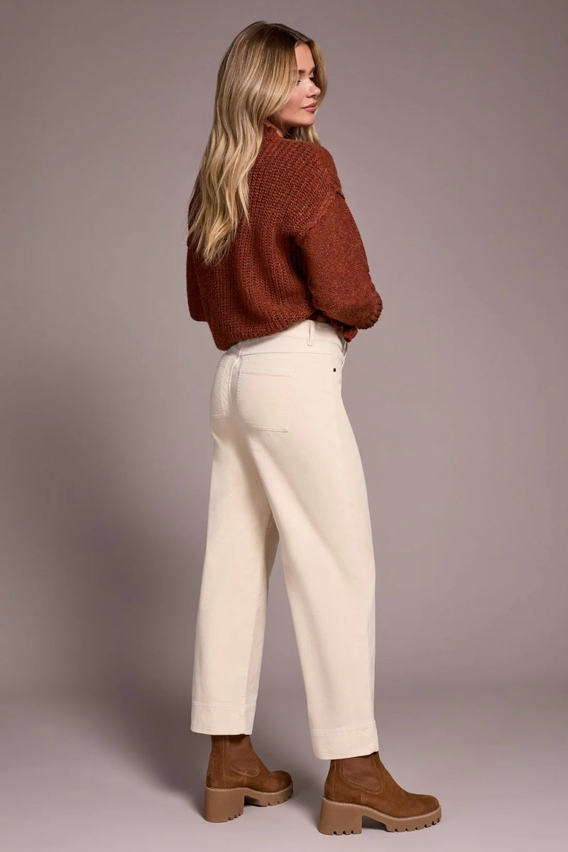 Soft Stretch Cordoroy High Rise Ankle Pant
