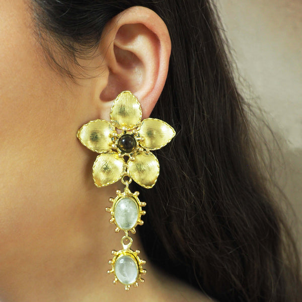 Rhodes Clip Earrings